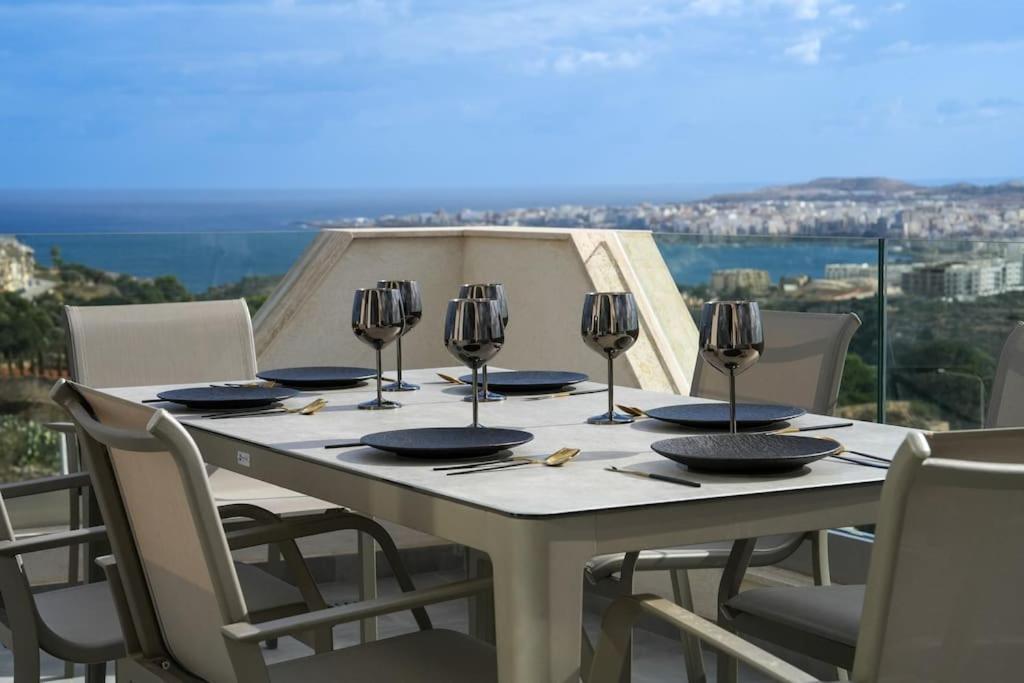 Lux Sea&Country Views With Pool Apartment Mellieha Ngoại thất bức ảnh