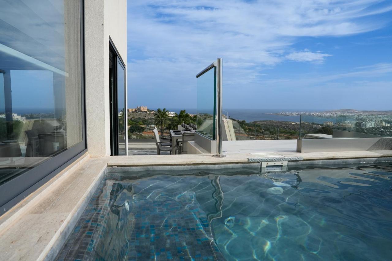 Lux Sea&Country Views With Pool Apartment Mellieha Ngoại thất bức ảnh